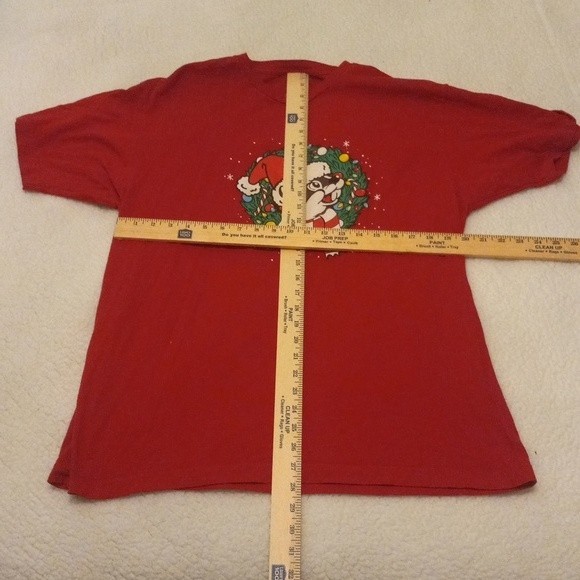 Buc-ees Tshirt Mens XL Never Calm Always Bright Red Christmas Holiday - Picture 6 of 6